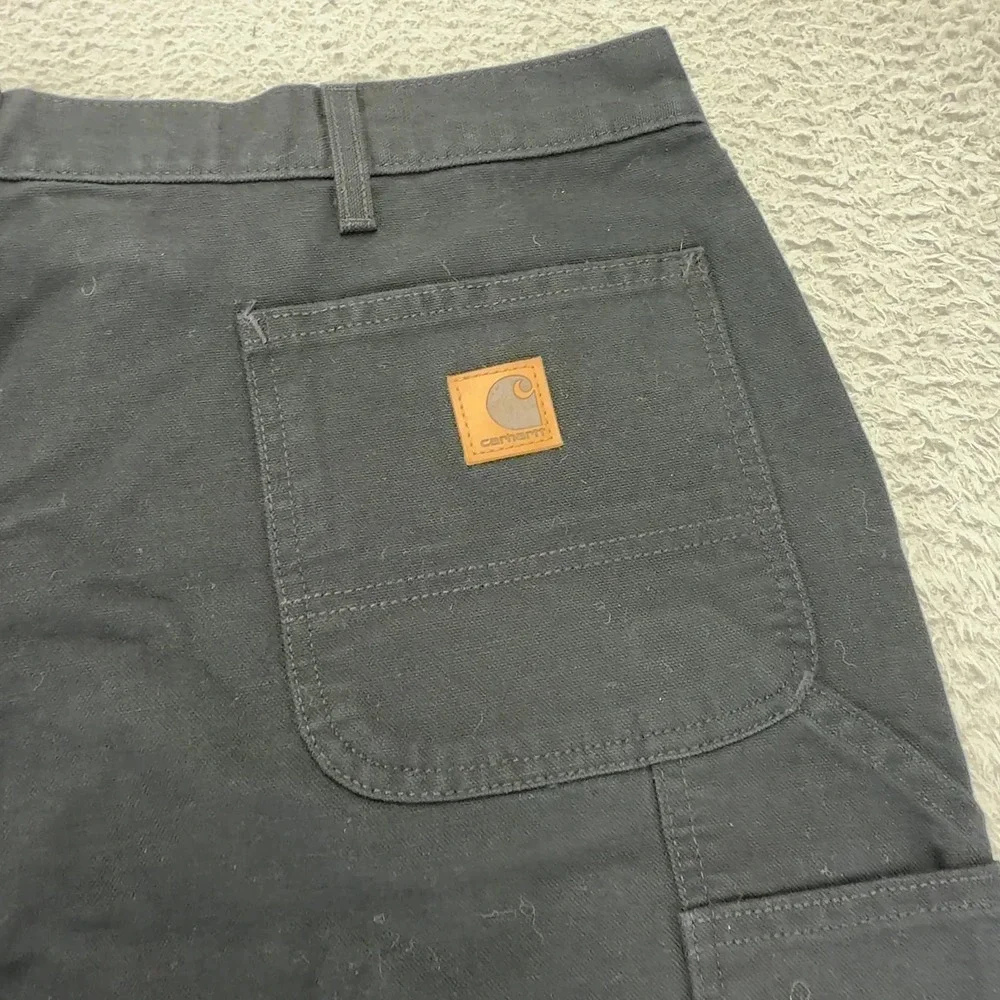 Carhartt Jeans Mens 40x32 Black Loose Straight Washed Duck Dungaree Orginal Fit